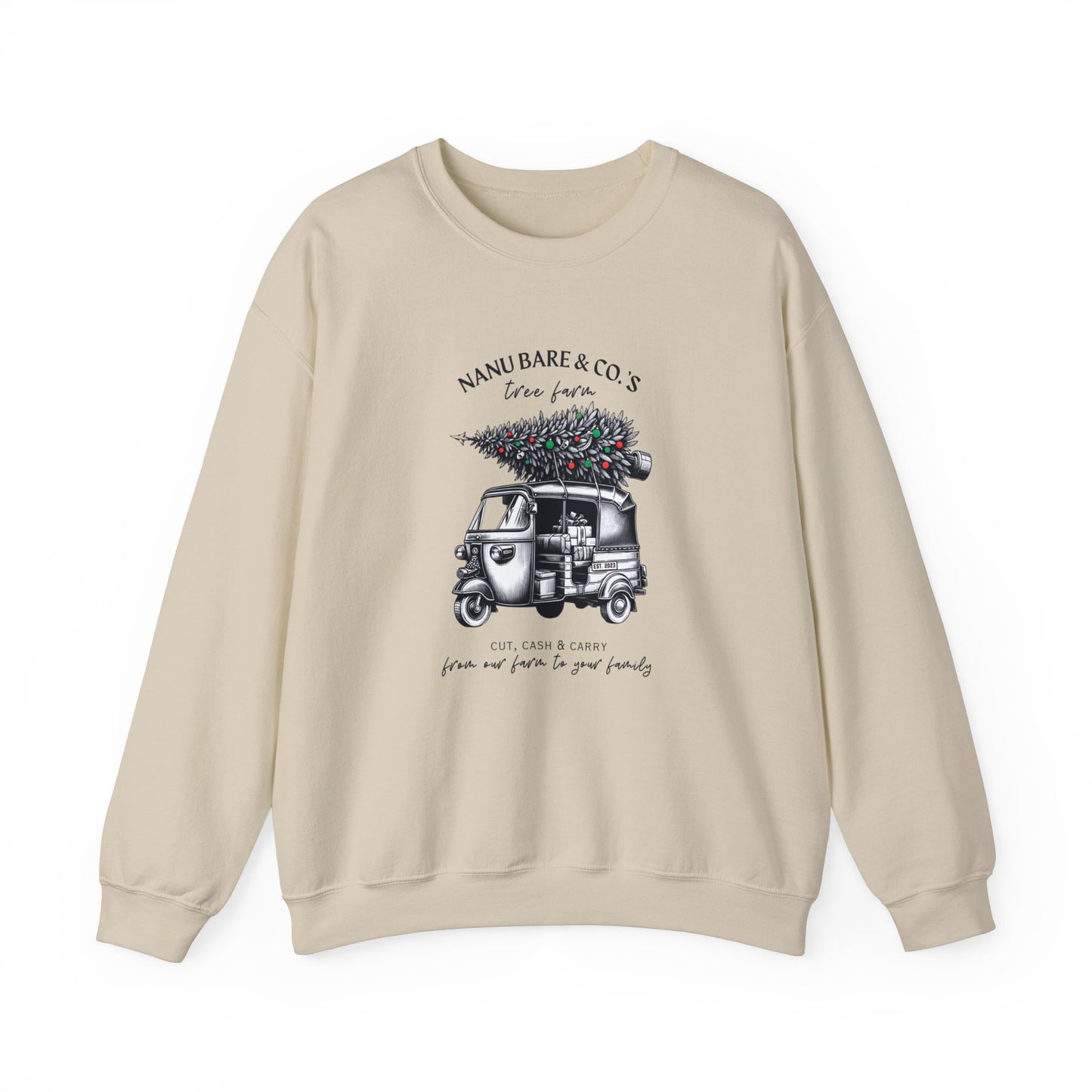 Rickshaw at the Tree Farm II | Adult Sweatshirt