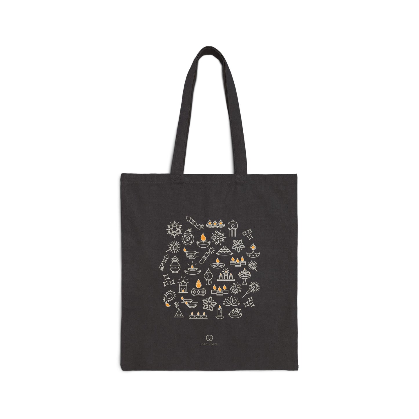 Diwali Diya | Black Tote Bag