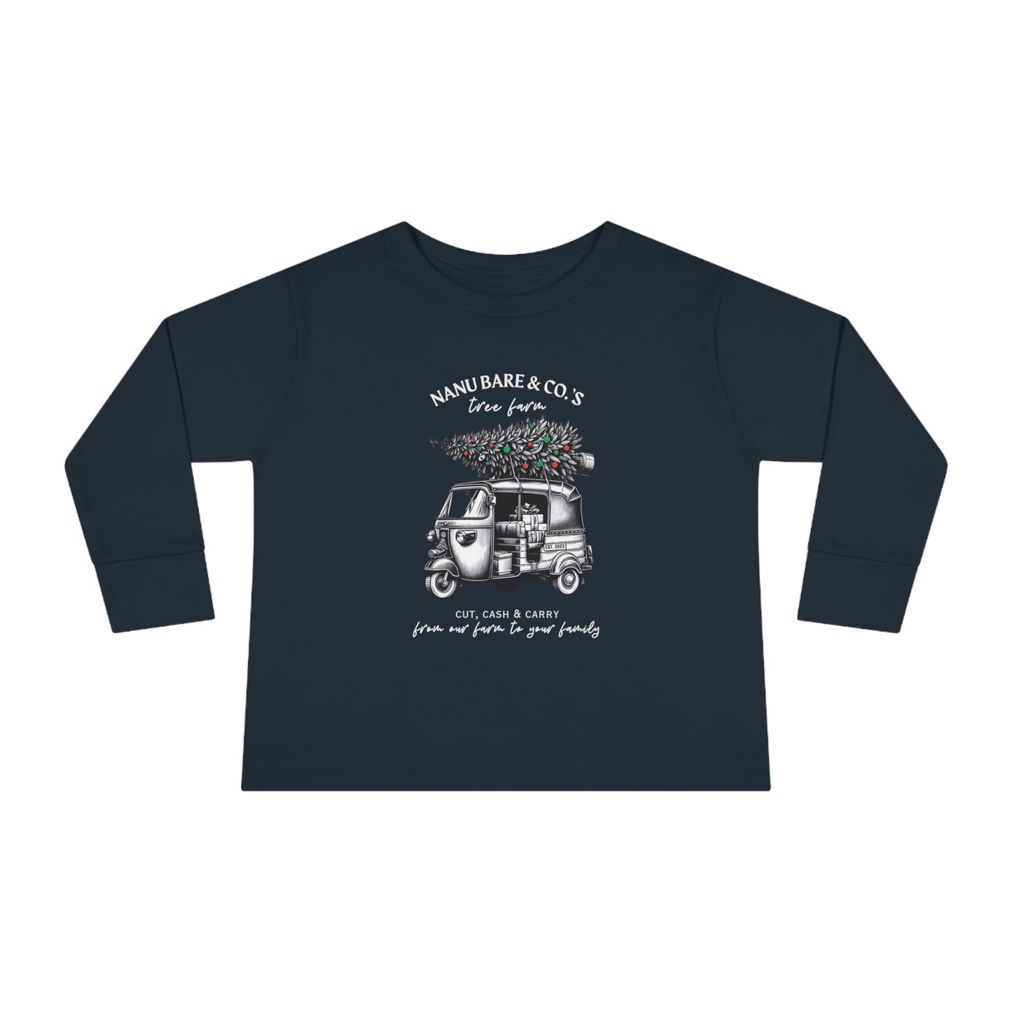 Rickshaw at the Tree Farm II | Toddler Long Sleeve