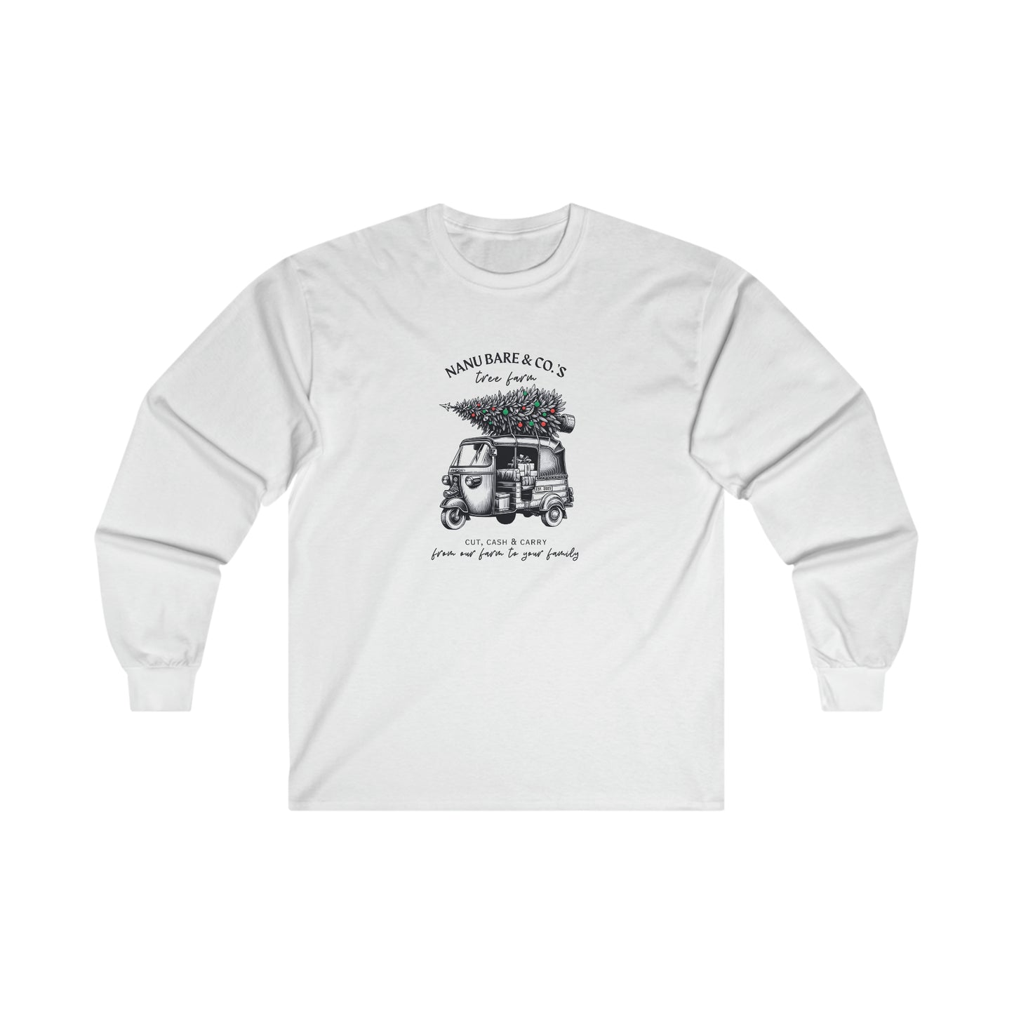 Rickshaw at the Tree Farm II | Adult Long Sleeve