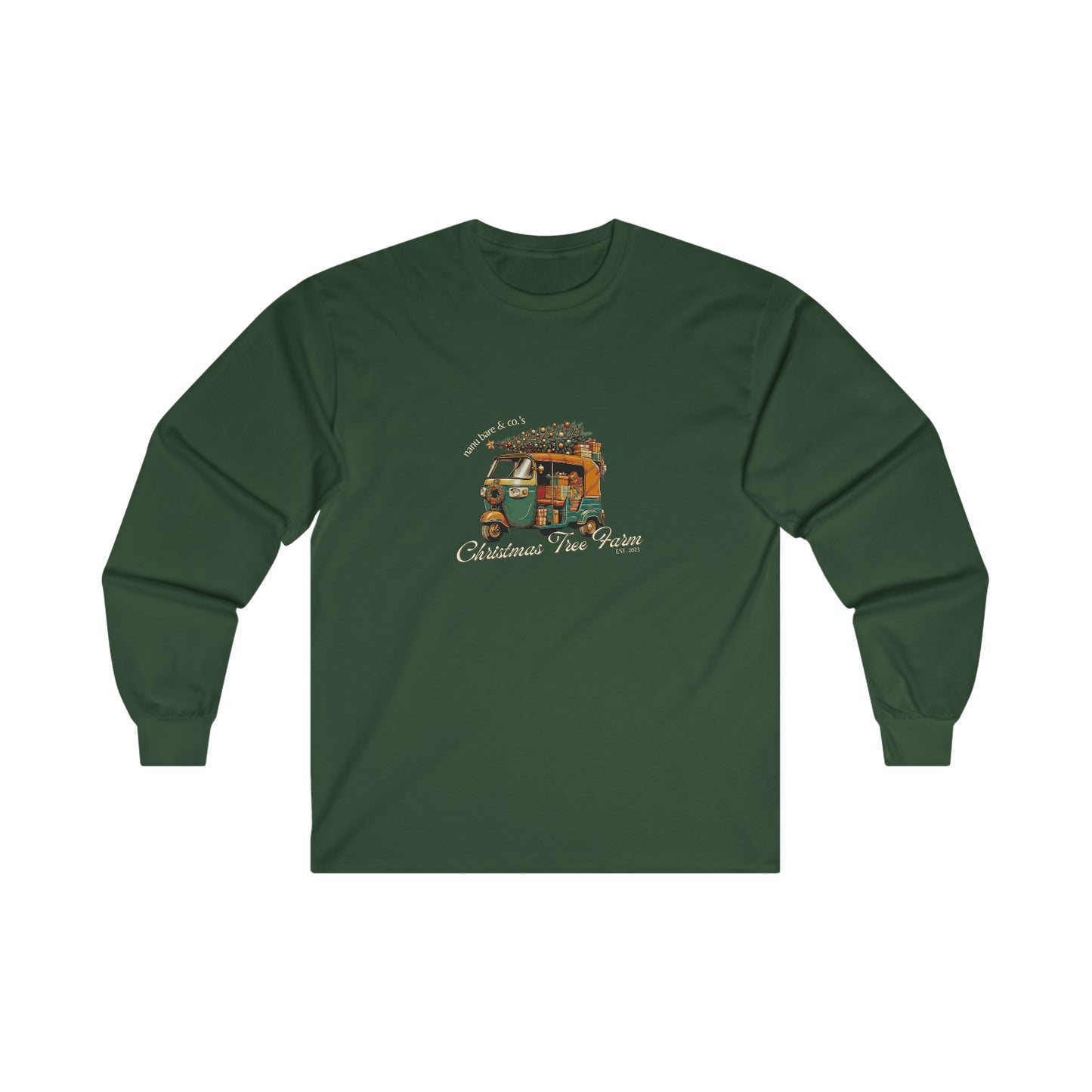 Rickshaw at the Tree Farm | Adult Long Sleeve