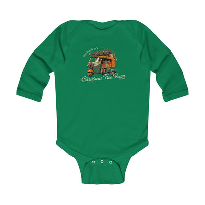 Rickshaw at the Tree Farm | Long Sleeve Onesie