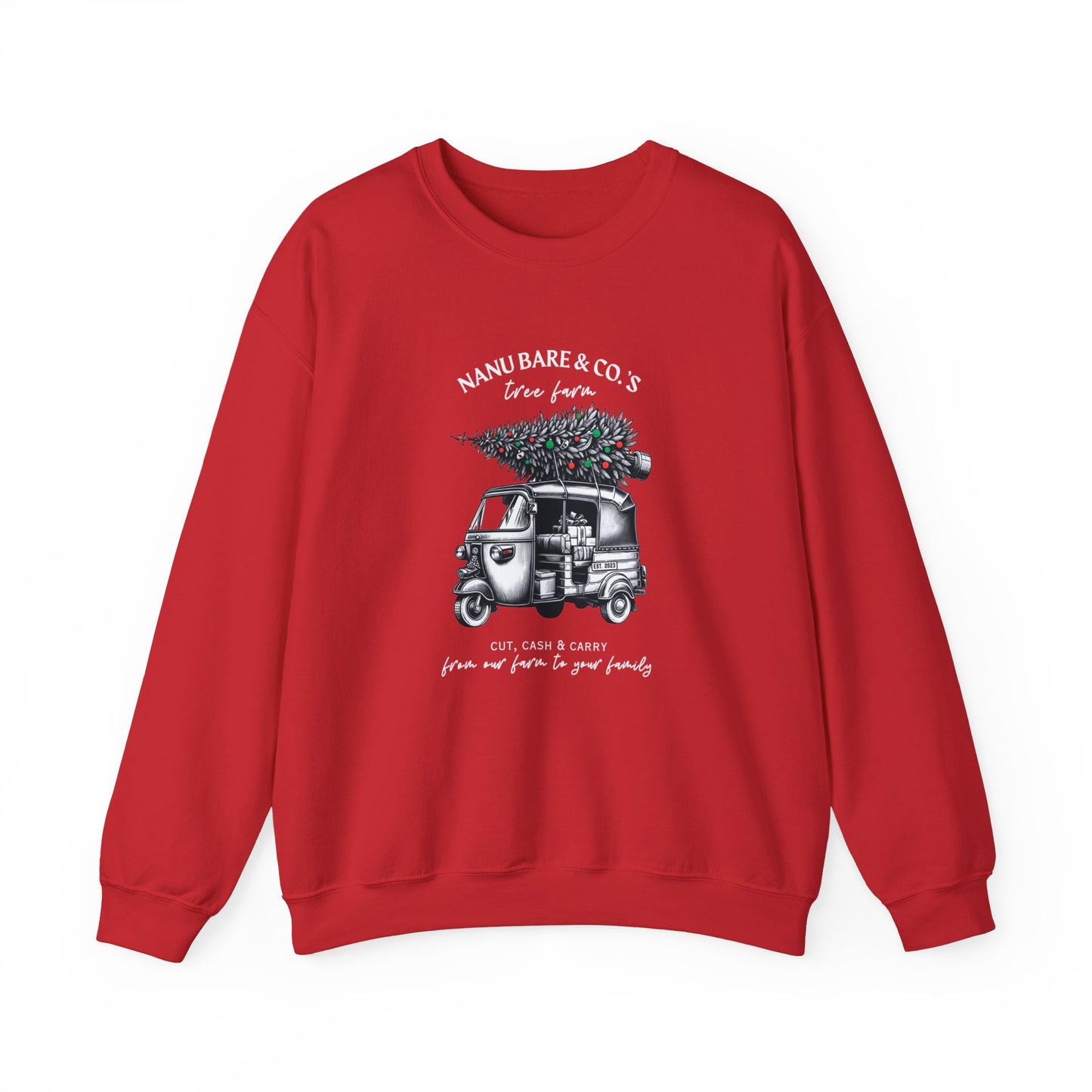 Rickshaw at the Tree Farm II | Adult Sweatshirt