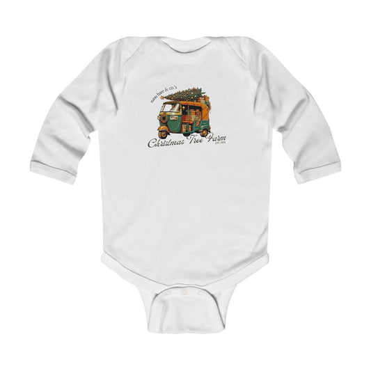 Rickshaw at the Tree Farm | Long Sleeve Onesie