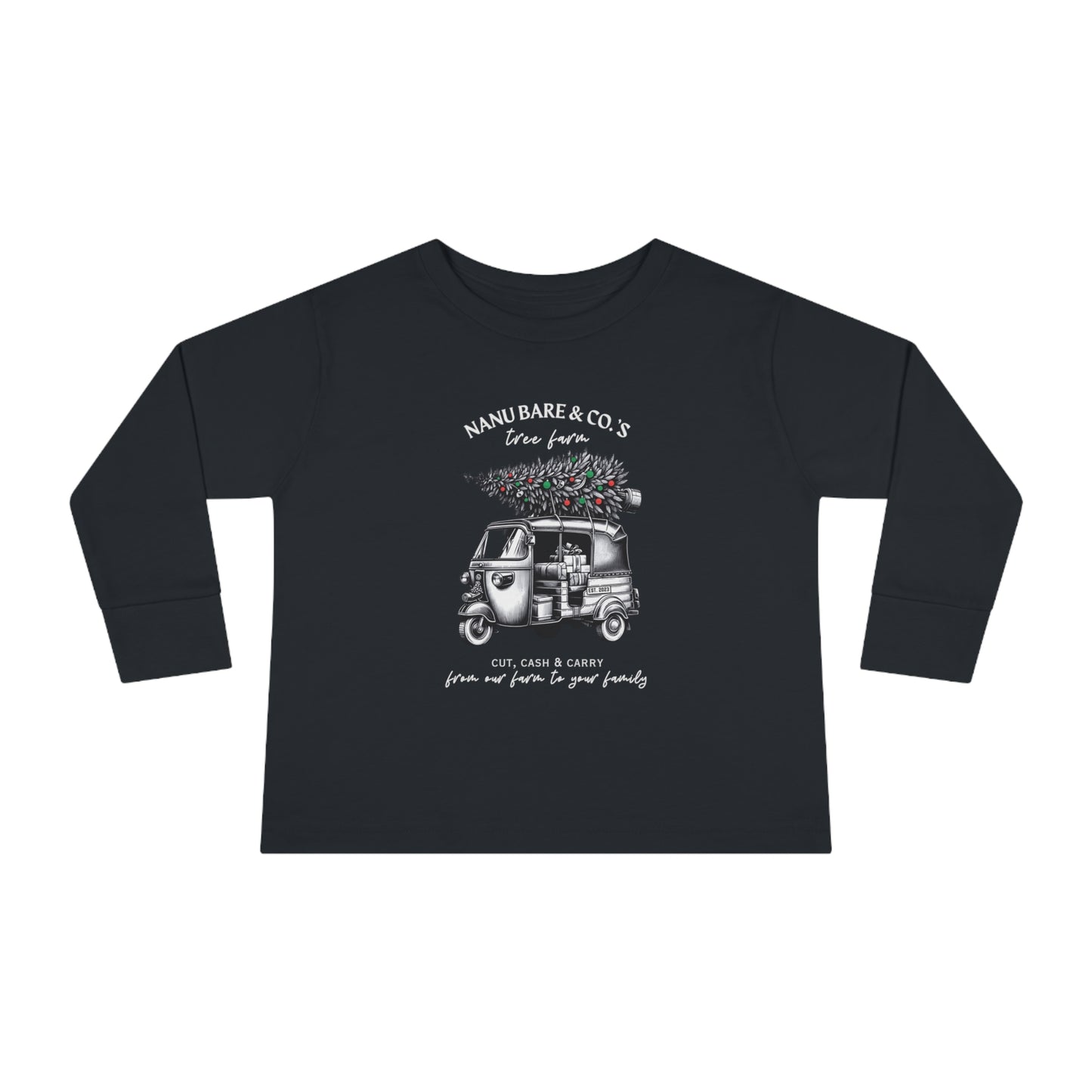 Rickshaw at the Tree Farm II | Toddler Long Sleeve