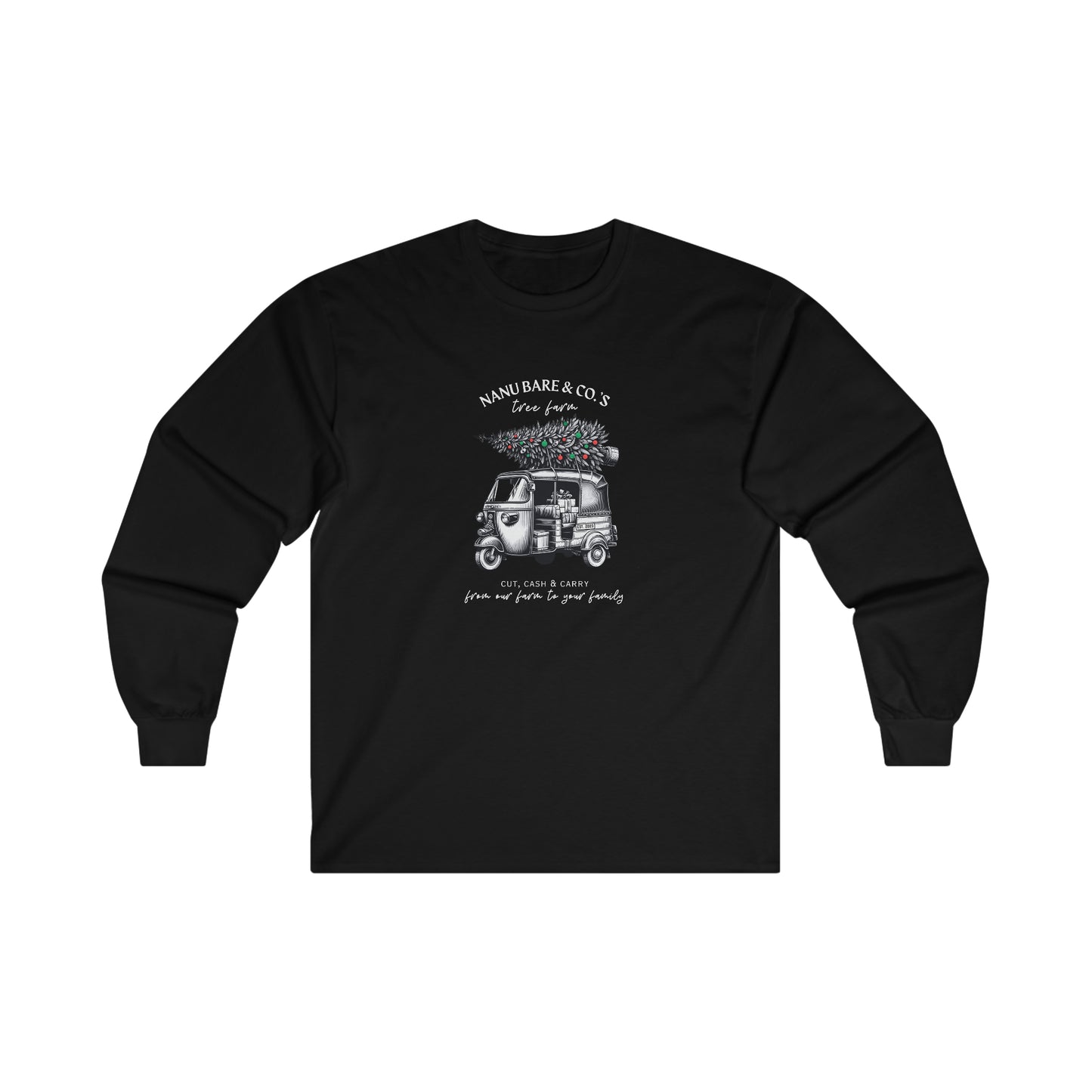 Rickshaw at the Tree Farm II | Adult Long Sleeve