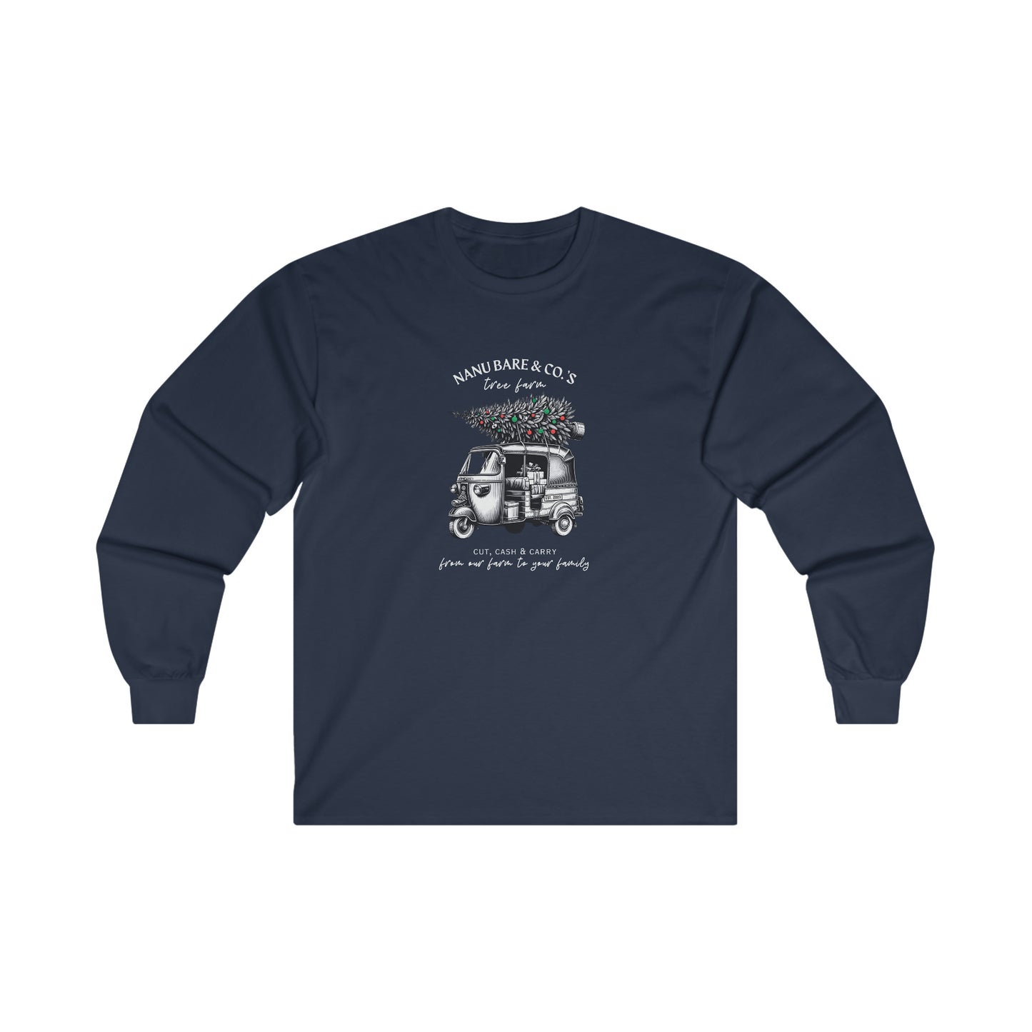 Rickshaw at the Tree Farm II | Adult Long Sleeve