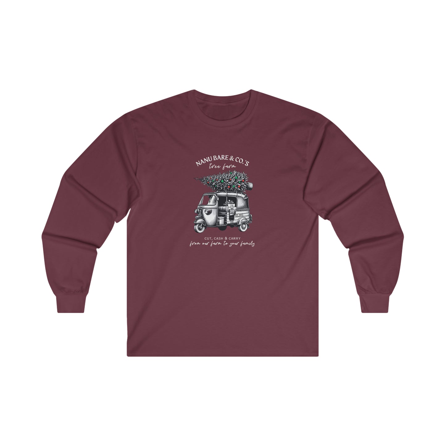 Rickshaw at the Tree Farm II | Adult Long Sleeve