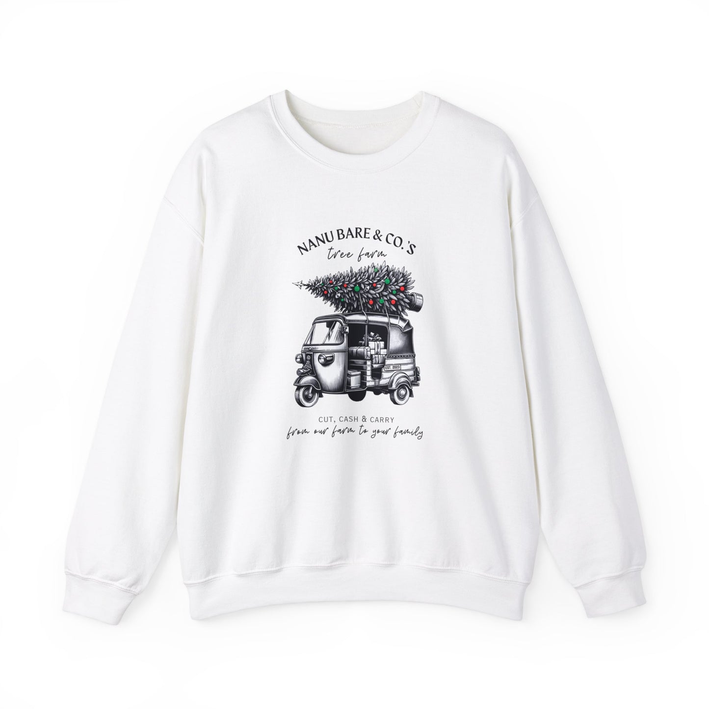 Rickshaw at the Tree Farm II | Adult Sweatshirt