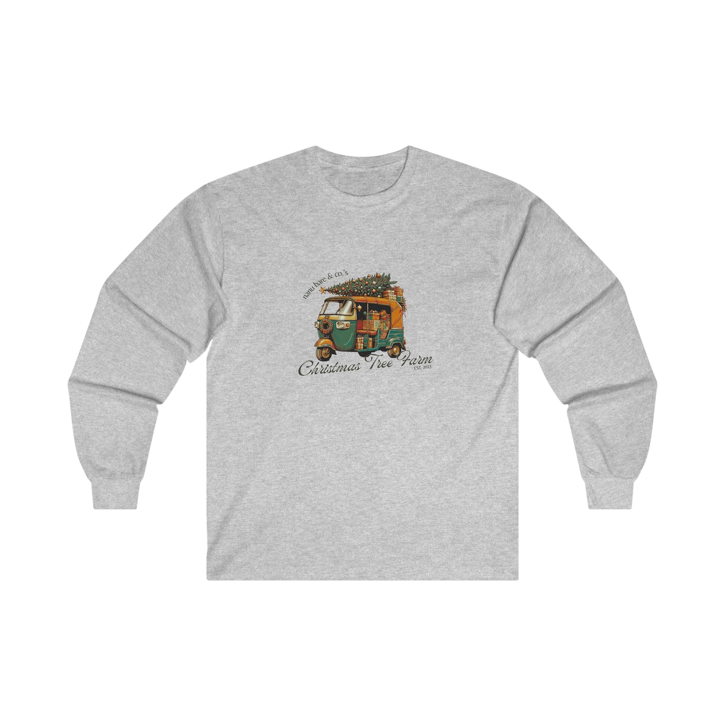 Rickshaw at the Tree Farm | Adult Long Sleeve