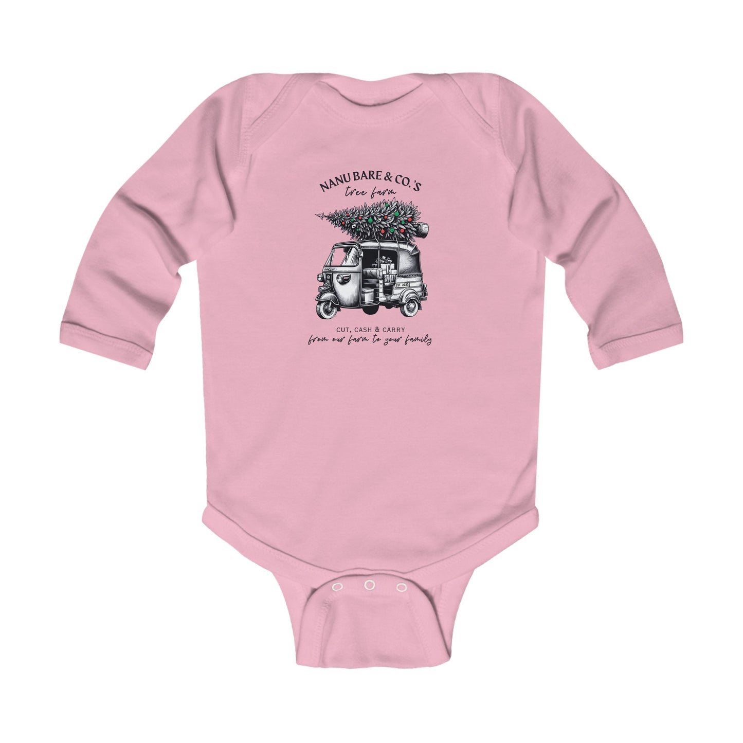 Rickshaw at the Tree Farm II | Long Sleeve Onesie