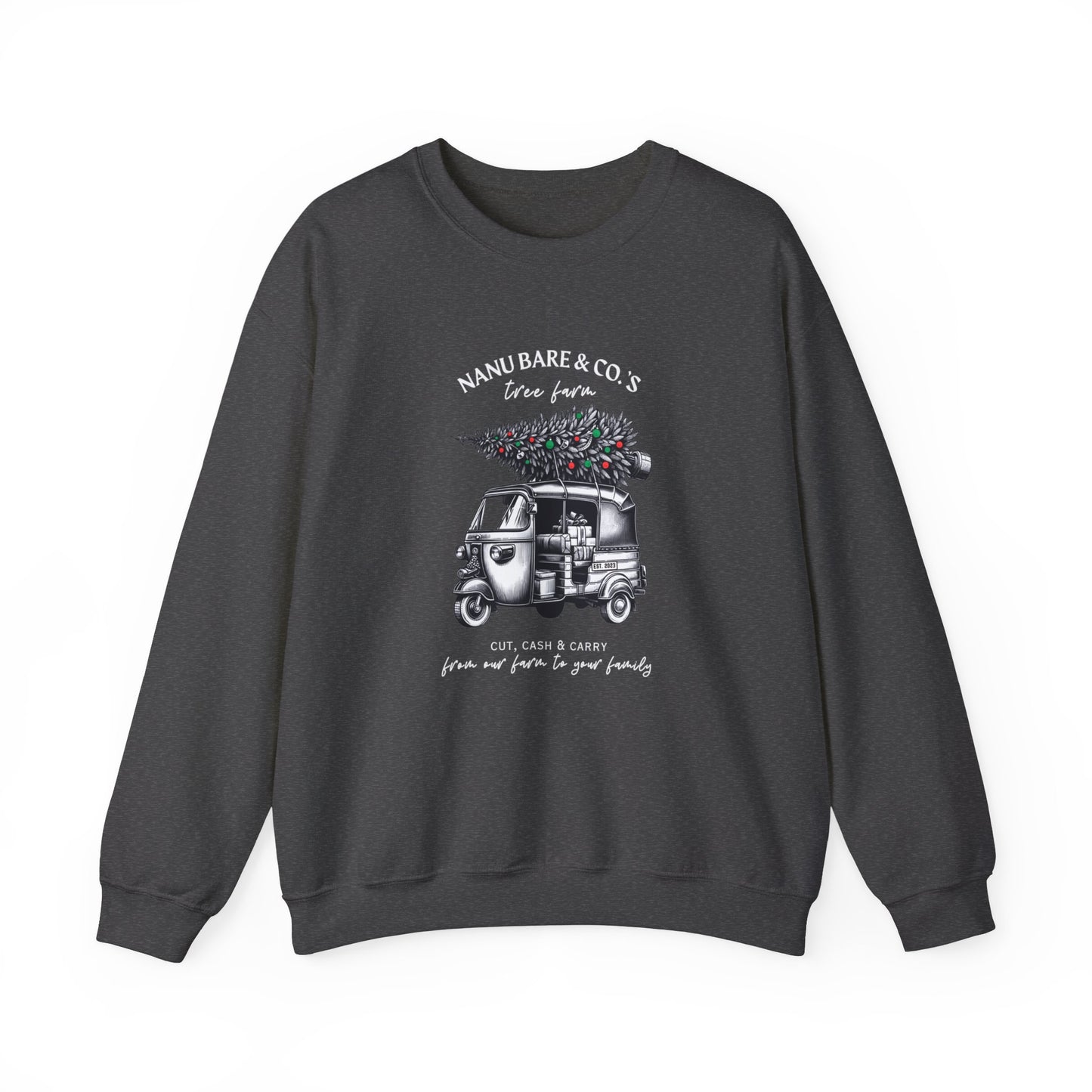 Rickshaw at the Tree Farm II | Adult Sweatshirt