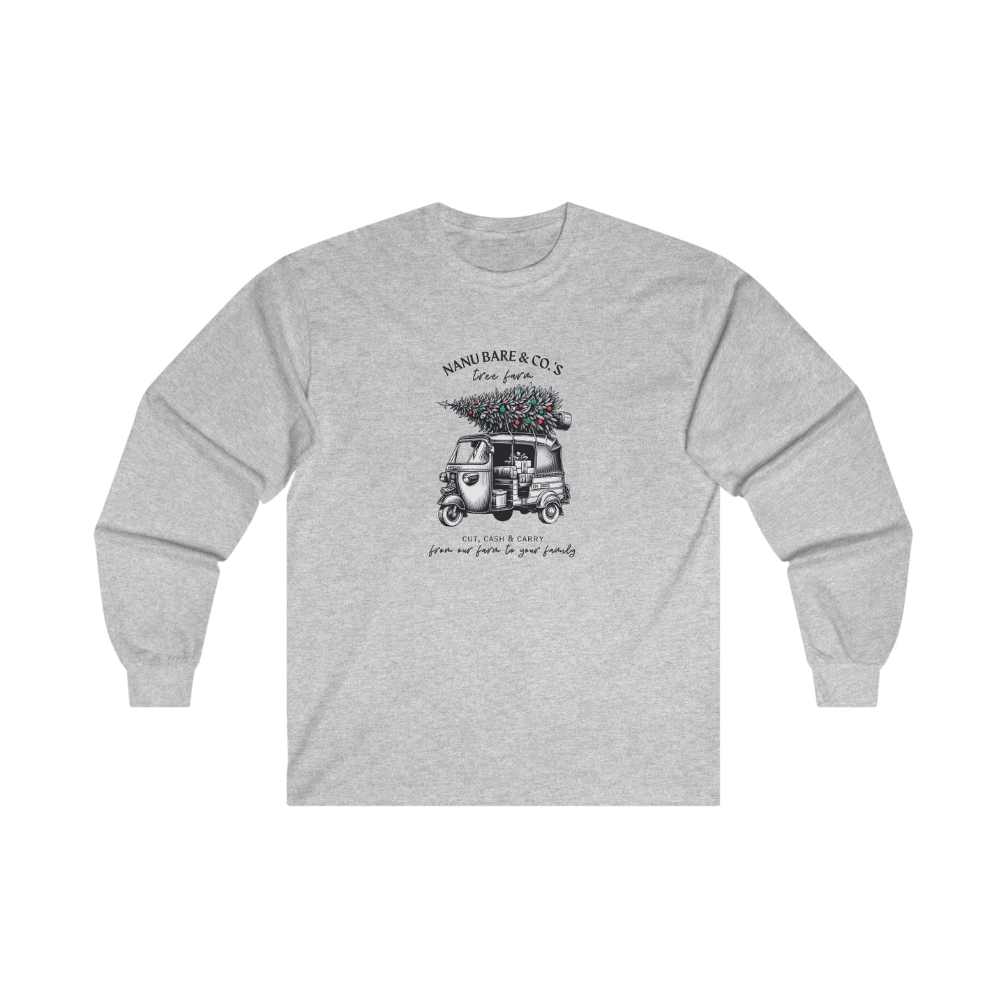 Rickshaw at the Tree Farm II | Adult Long Sleeve